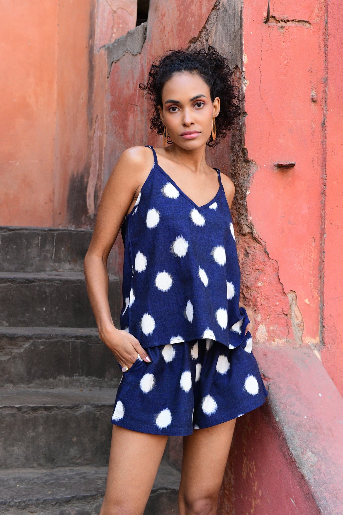 Midnight Marygold Pyjama in XS/S DARK BLUE - Sustainable Fashion by KLEED LOUNGEWEAR