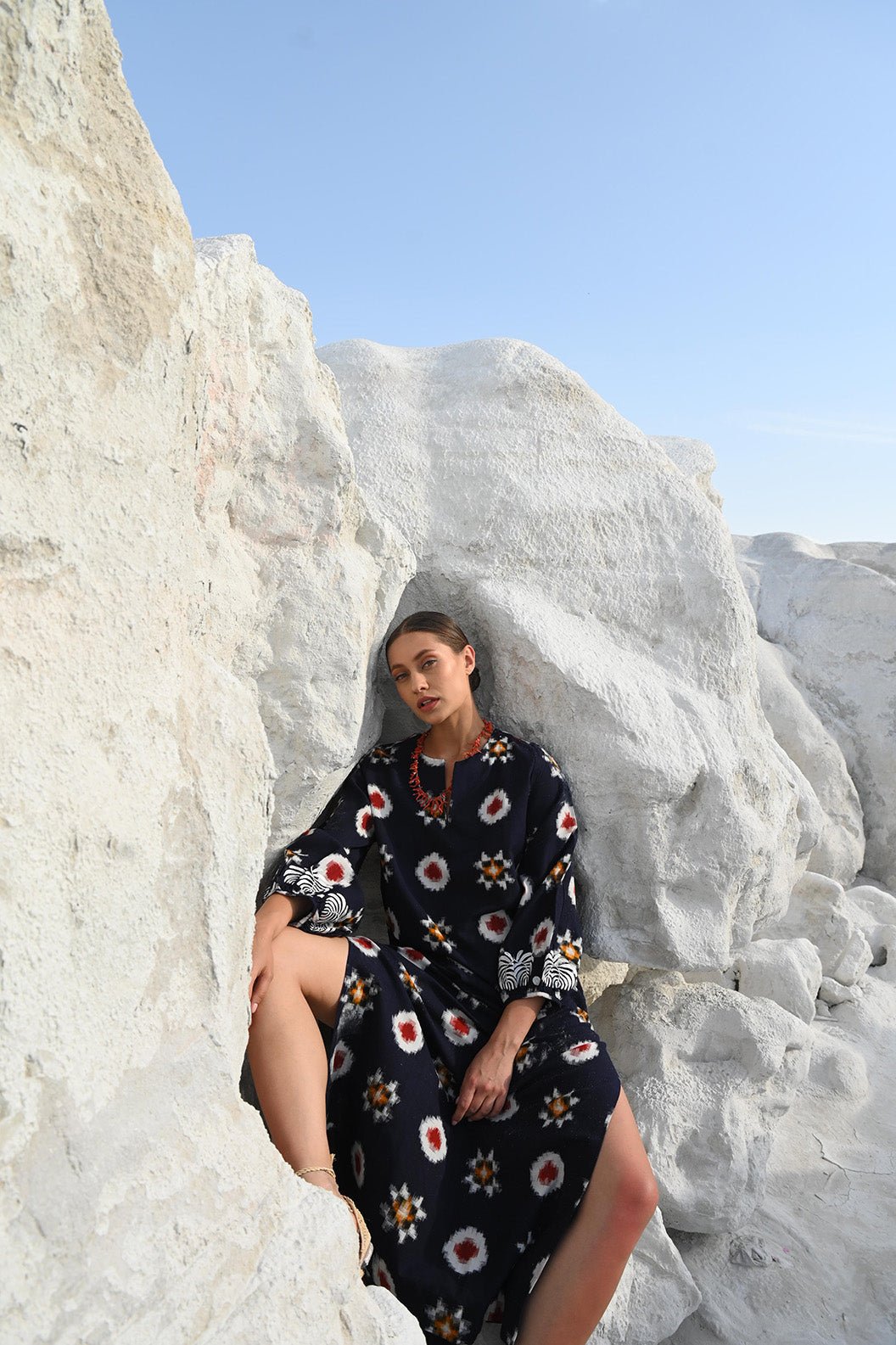 Gadisar Midnight Kaftan in XS/S DARK BLUE - Sustainable Fashion by KLEED LOUNGEWEAR