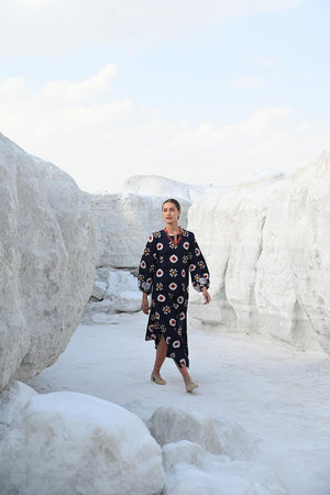 Gadisar Midnight Kaftan in XS/S DARK BLUE - Sustainable Fashion by KLEED LOUNGEWEAR