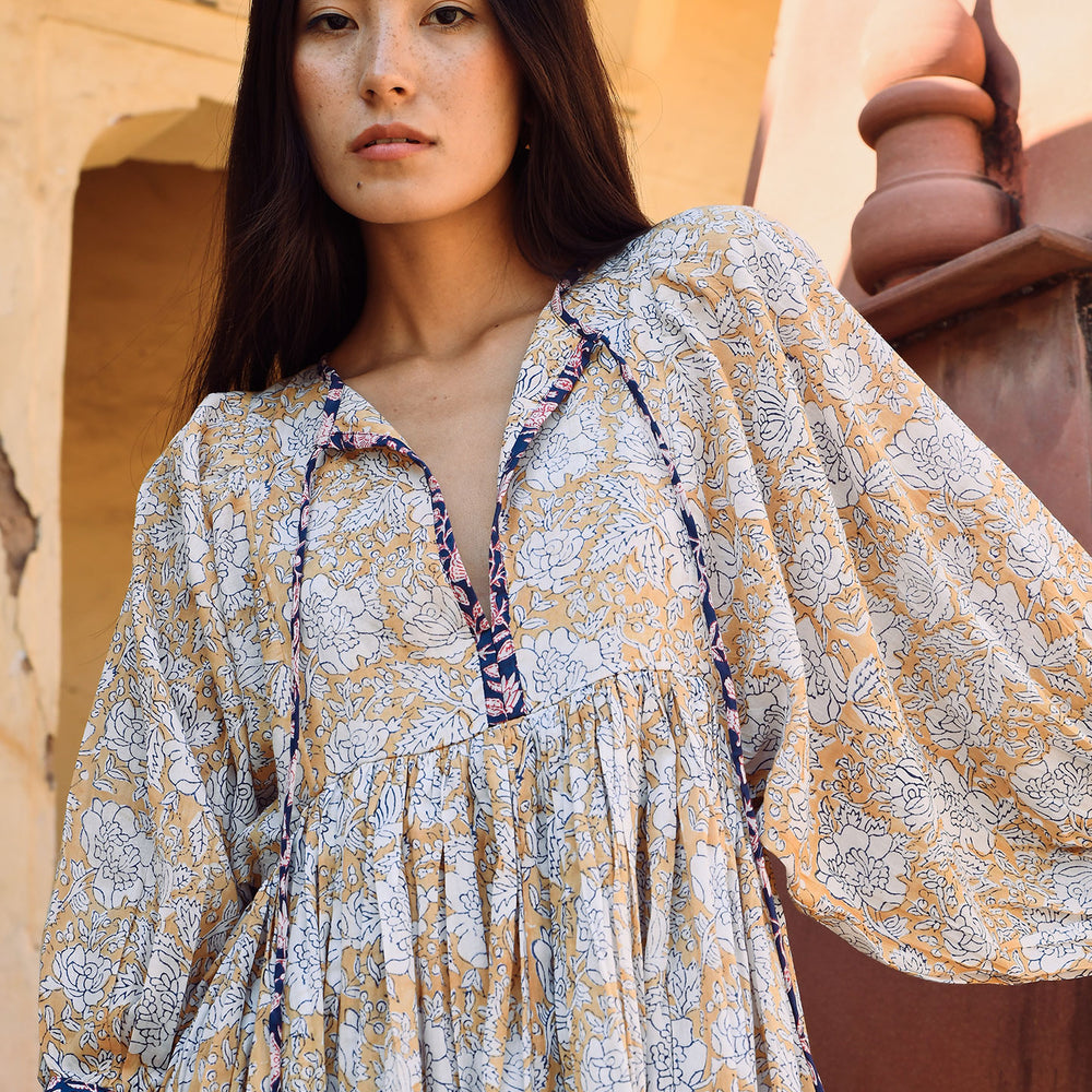 Kaala Yellow Midi Dress [KLEED]