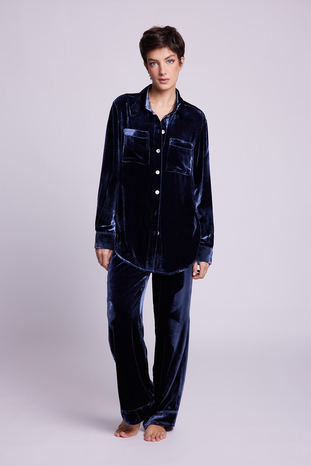 Neem Blue Pyjama in EXTRA SMALL DARK BLUE - Sustainable Fashion by KLEED LOUNGEWEAR