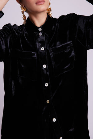 Neem Black Pyjama in EXTRA SMALL BLACK - Sustainable Fashion by KLEED LOUNGEWEAR