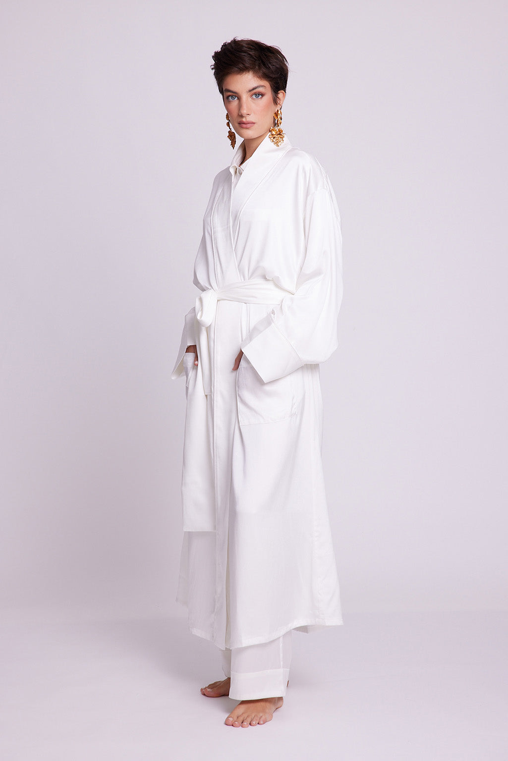 Jamun White Robe