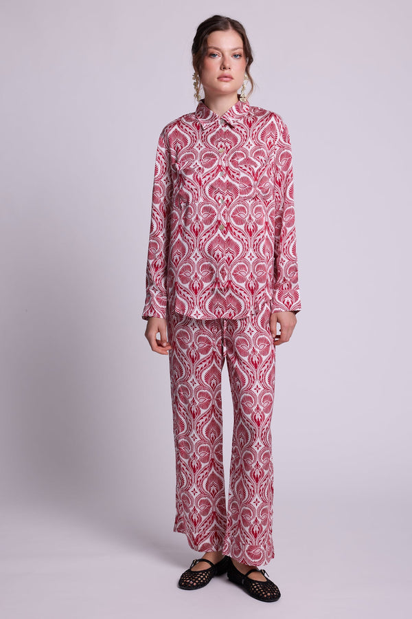 Kushee Red Pyjama in EXTRA SMALL RED - Sustainable Fashion by KLEED LOUNGEWEAR