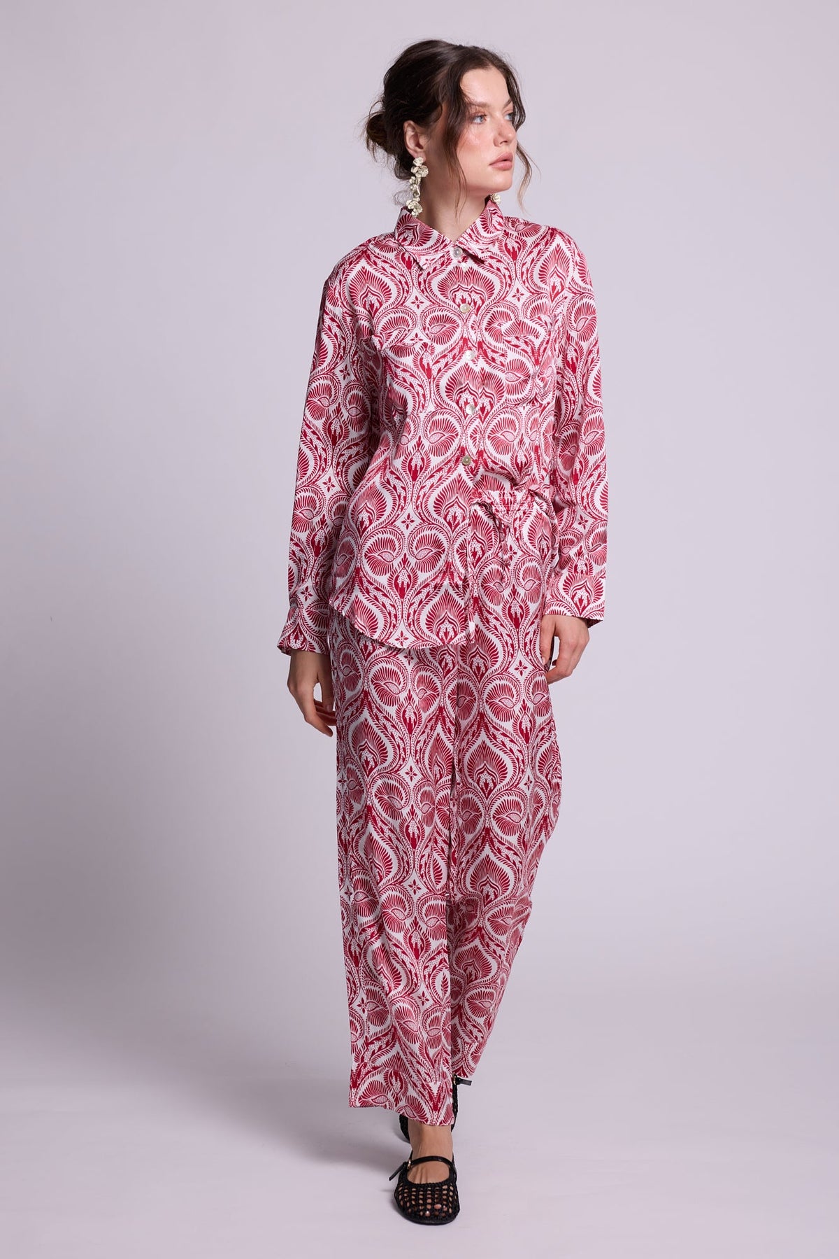 Kushee Red Pyjama in EXTRA SMALL RED - Sustainable Fashion by KLEED LOUNGEWEAR