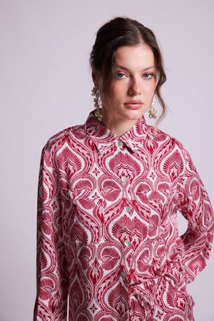 Kushee Red Pyjama in EXTRA SMALL RED - Sustainable Fashion by KLEED LOUNGEWEAR