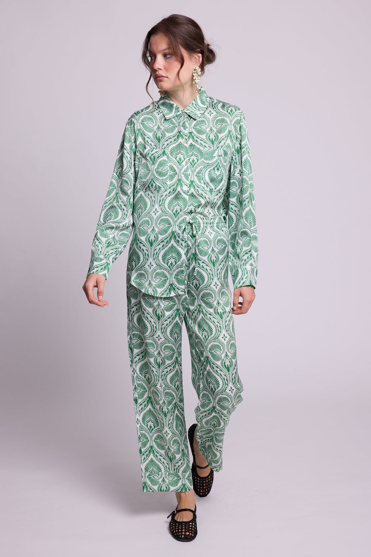 Kushee Green Pyjama in EXTRA SMALL GREEN - Sustainable Fashion by KLEED LOUNGEWEAR