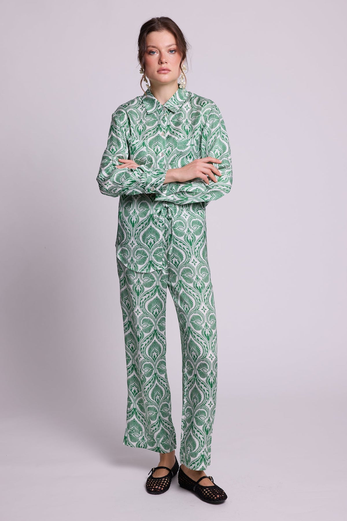 Kushee Green Pyjama in EXTRA SMALL GREEN - Sustainable Fashion by KLEED LOUNGEWEAR