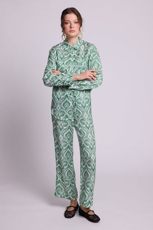 Kushee Green Pyjama in EXTRA SMALL GREEN - Sustainable Fashion by KLEED LOUNGEWEAR