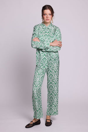Kushee Green Robe in SMALL GREEN - Sustainable Fashion by KLEED LOUNGEWEAR