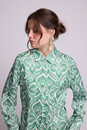 Kushee Green Pyjama in EXTRA SMALL GREEN - Sustainable Fashion by KLEED LOUNGEWEAR