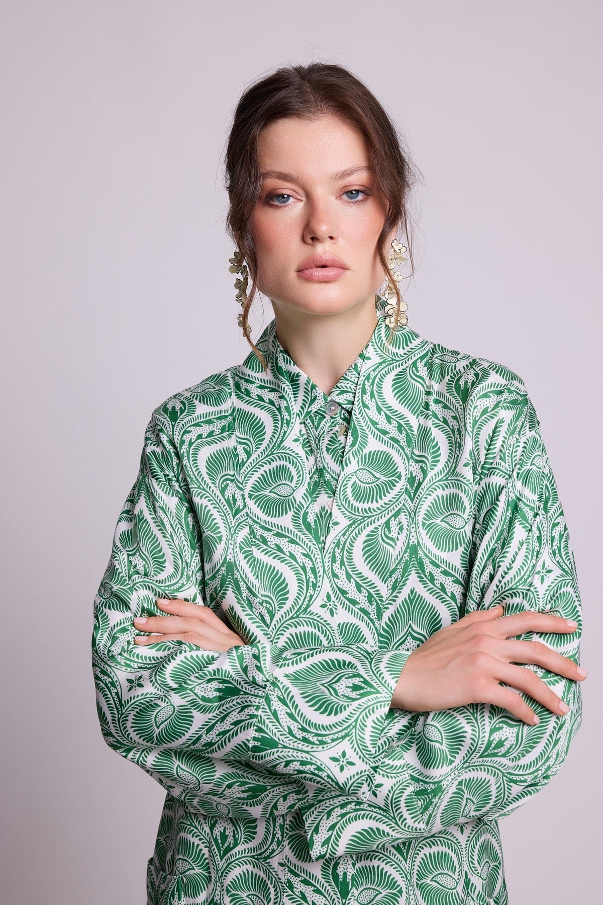 Kushee Green Robe in SMALL GREEN - Sustainable Fashion by KLEED LOUNGEWEAR