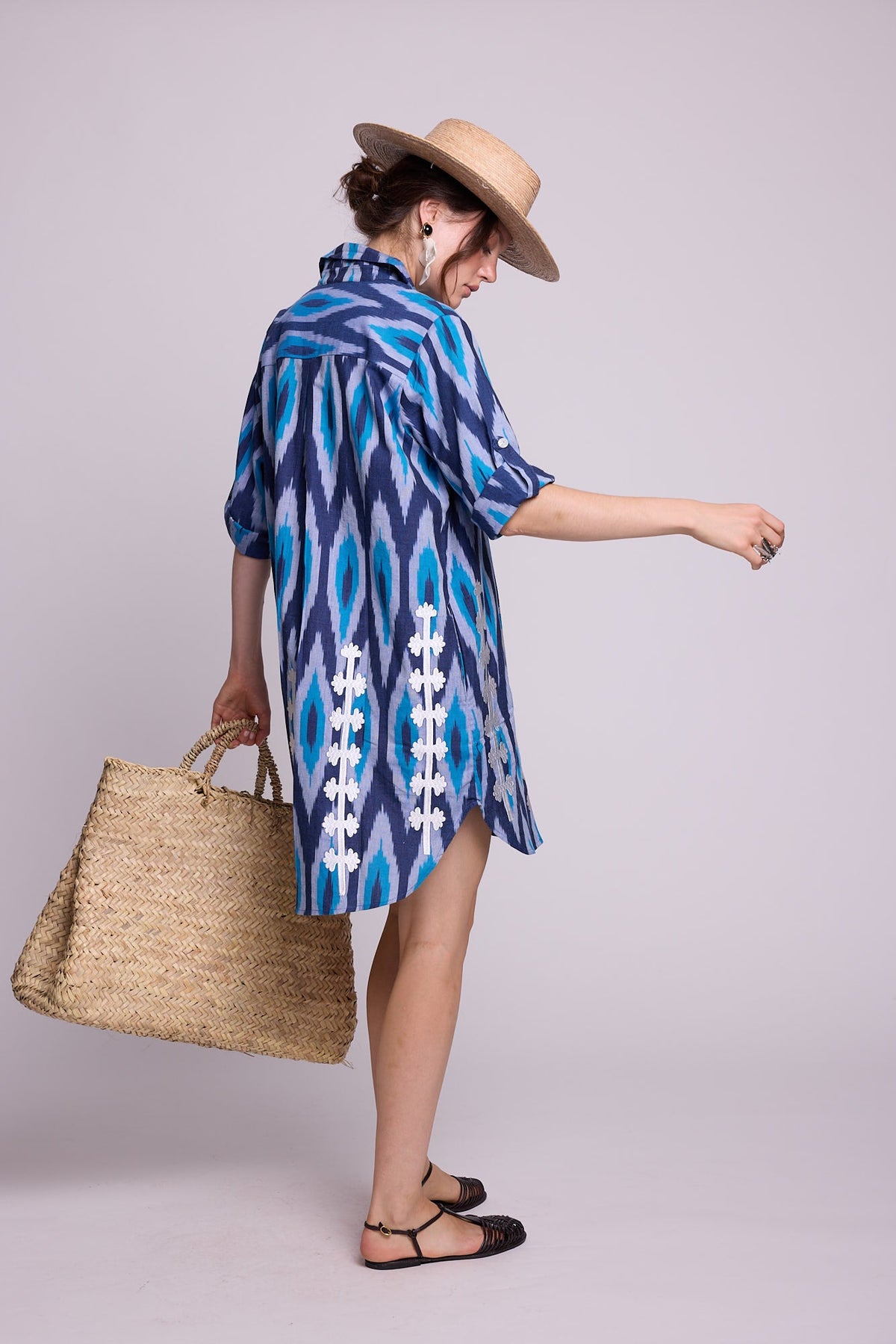 Madu Nyali Chemisier in XS/S BLUE - Sustainable Fashion by KLEED LOUNGEWEAR