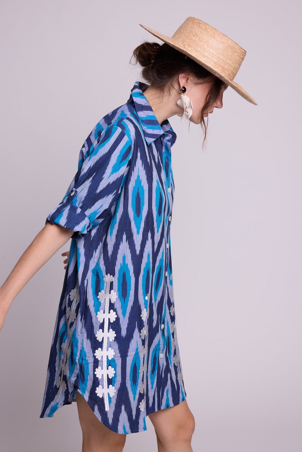 Madu Nyali Chemisier in XS/S BLUE - Sustainable Fashion by KLEED LOUNGEWEAR