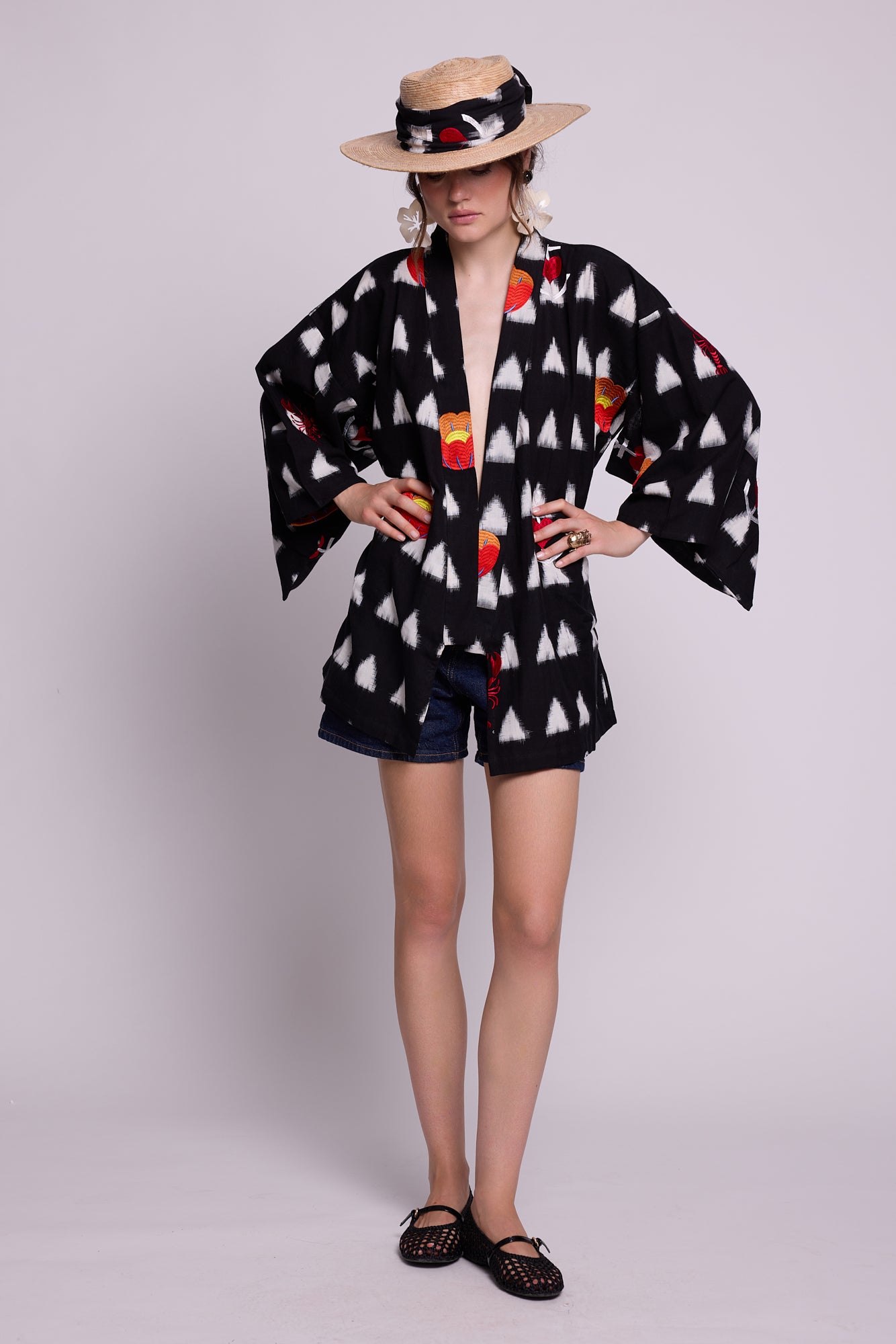 Gondi Black Short Kimono [KLEED]