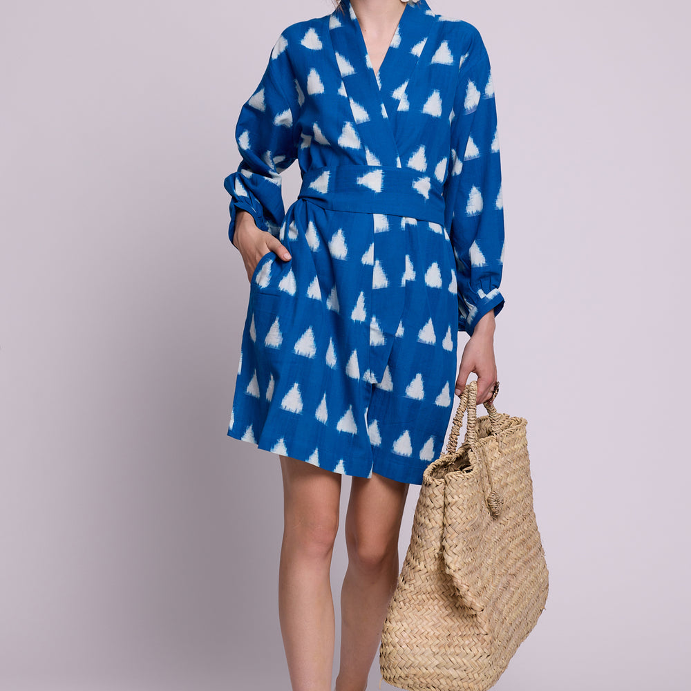 Turquoise Savannah Short Kimono