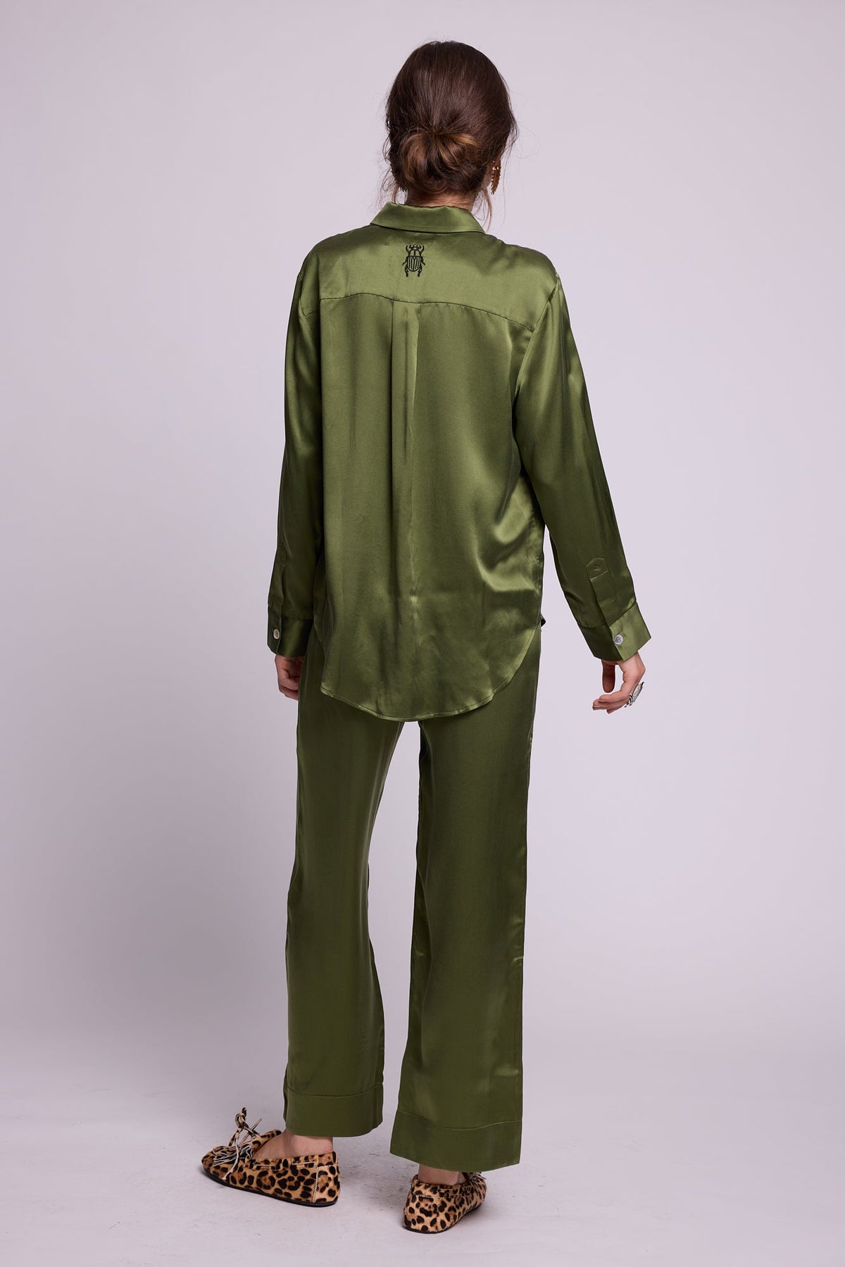 Jamun Khaki Pyjama in EXTRA SMALL KHAKI - Sustainable Fashion by KLEED LOUNGEWEAR