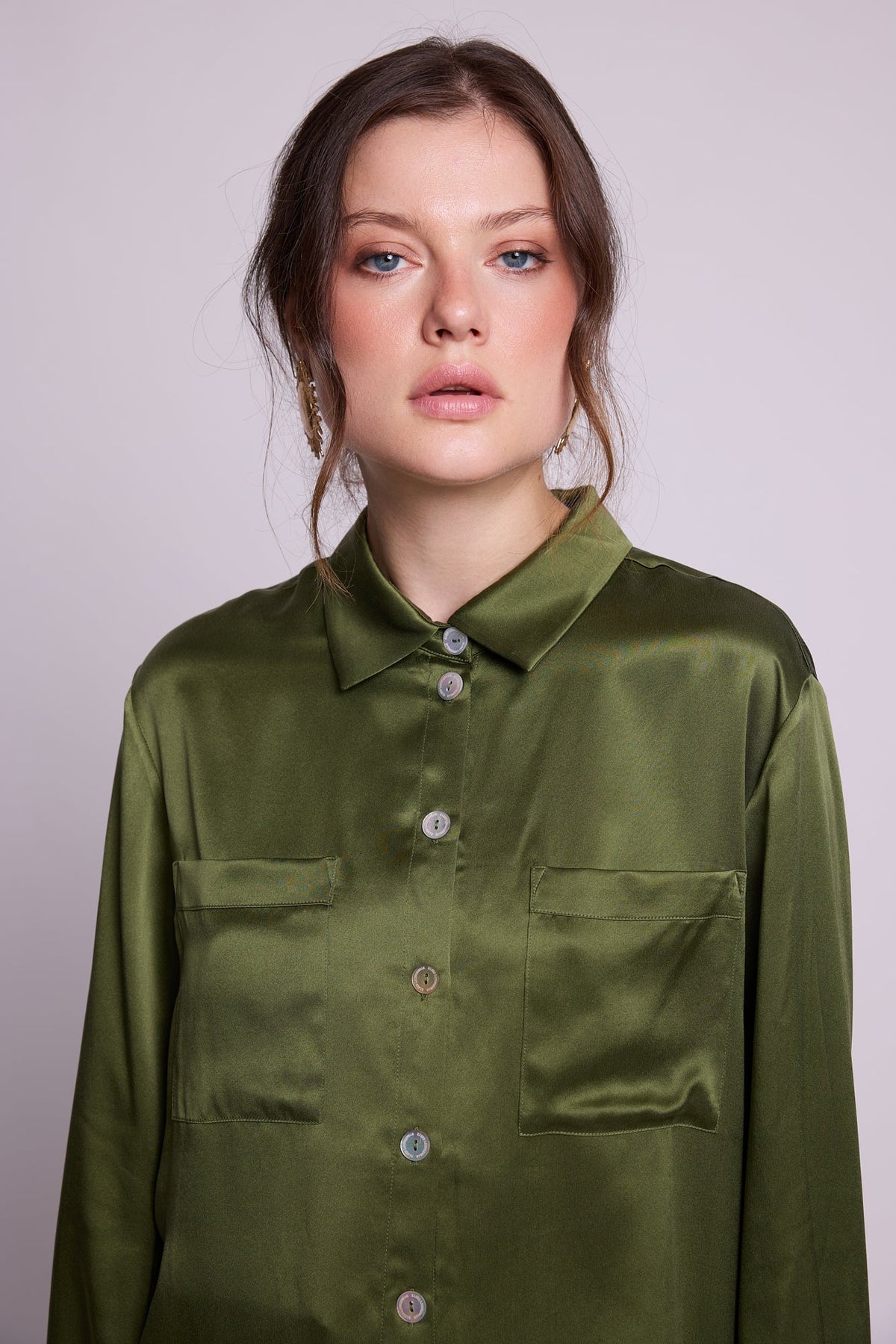 Jamun Khaki Pyjama in EXTRA SMALL KHAKI - Sustainable Fashion by KLEED LOUNGEWEAR