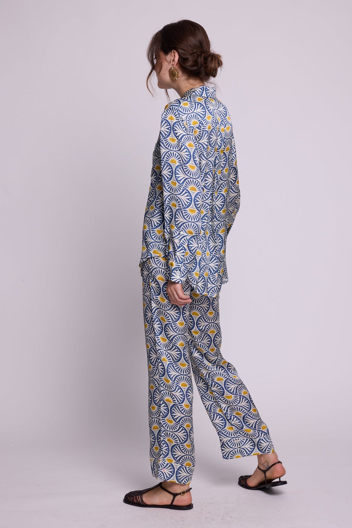 Sarason Pyjama in SMALL BLUE - Sustainable Fashion by KLEED LOUNGEWEAR