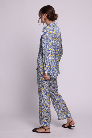 Sarason Pyjama in SMALL BLUE - Sustainable Fashion by KLEED LOUNGEWEAR