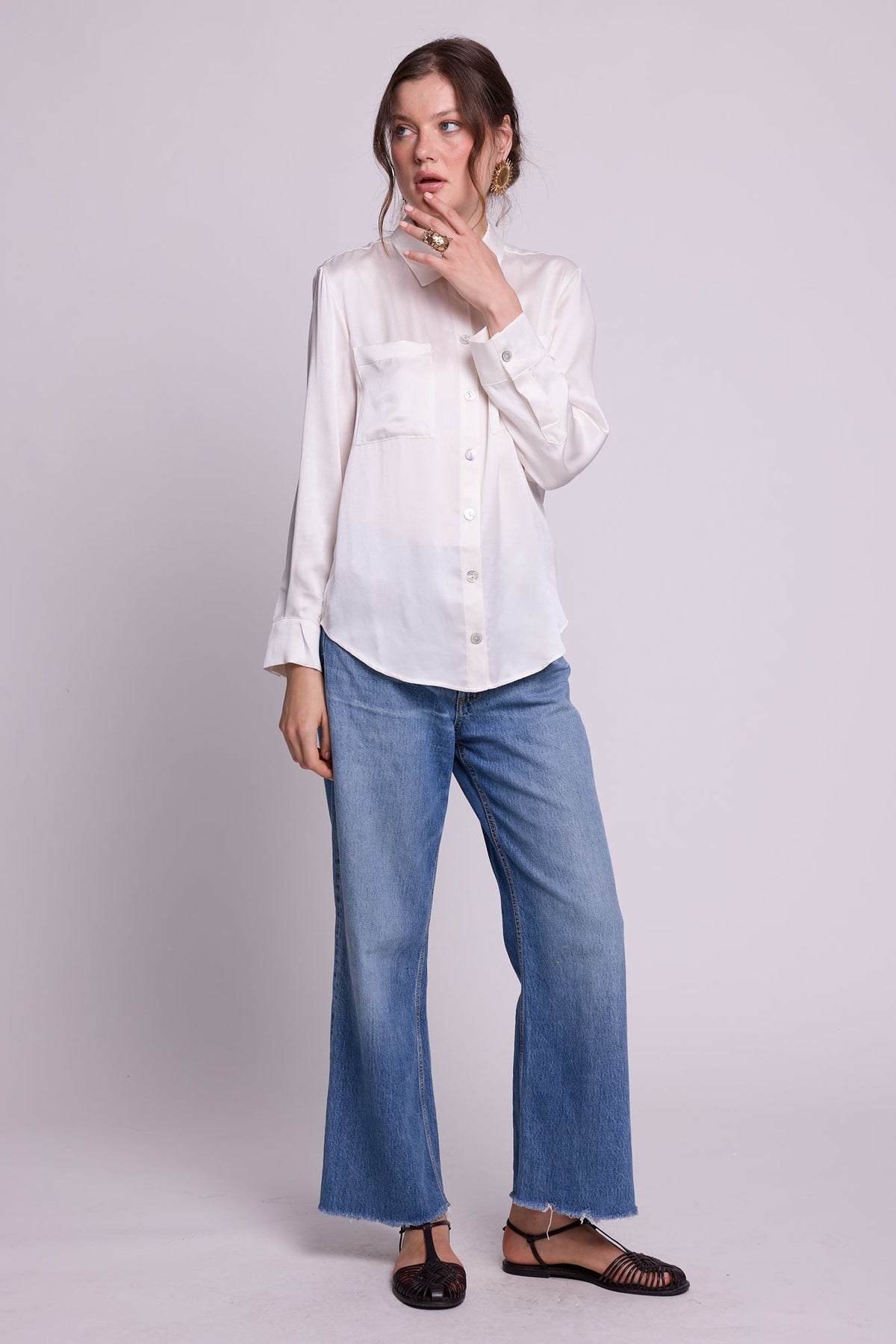 Jamun White Pyjama in EXTRA SMALL WHITE - Sustainable Fashion by KLEED LOUNGEWEAR