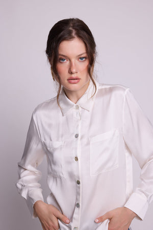 Jamun White Pyjama in EXTRA SMALL WHITE - Sustainable Fashion by KLEED LOUNGEWEAR