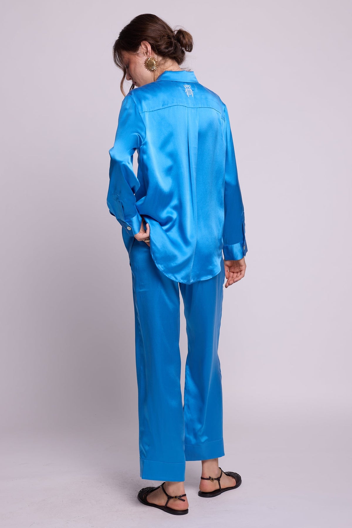 Jamun Blue Pyjama in EXTRA SMALL BLUE - Sustainable Fashion by KLEED LOUNGEWEAR