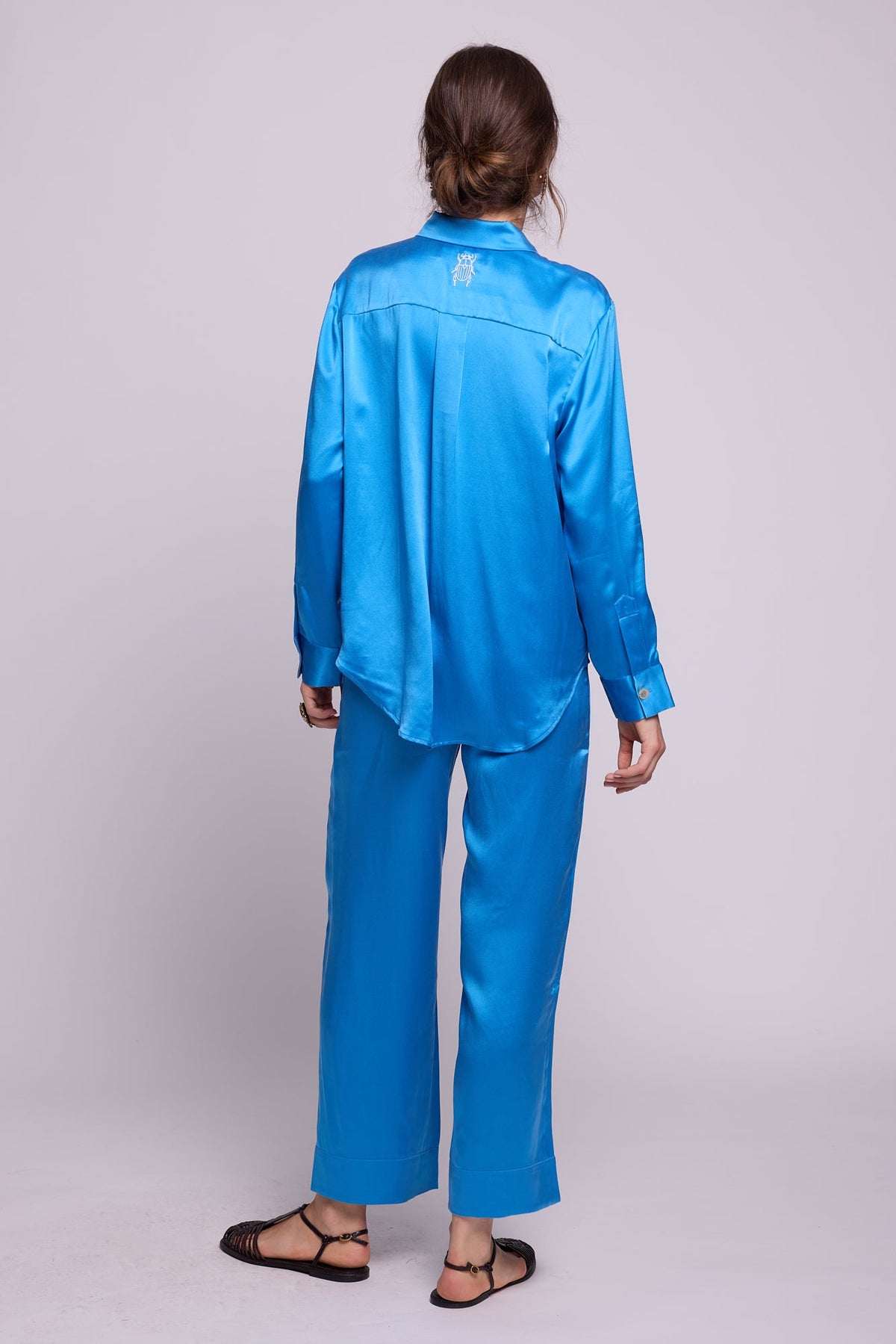 Jamun Blue Pyjama in EXTRA SMALL BLUE - Sustainable Fashion by KLEED LOUNGEWEAR