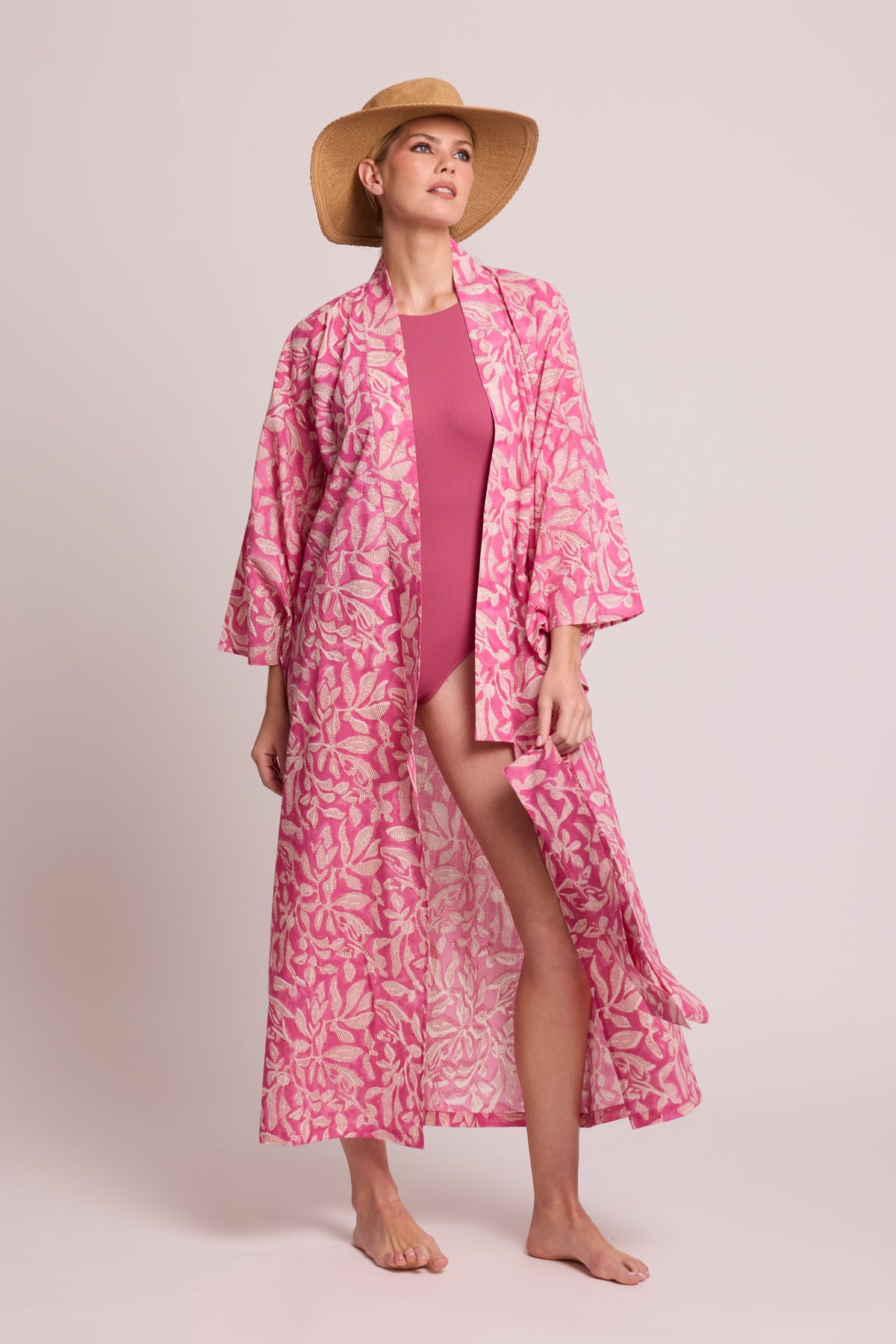 Nallur Pink Kimono in XS/S PINK - Sustainable Fashion by KLEED LOUNGEWEAR
