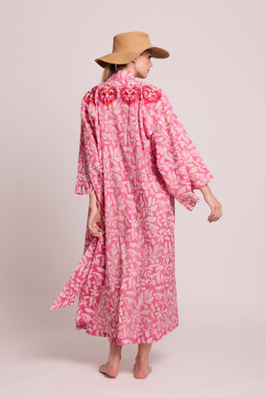 Nallur Pink Kimono in XS/S PINK - Sustainable Fashion by KLEED LOUNGEWEAR