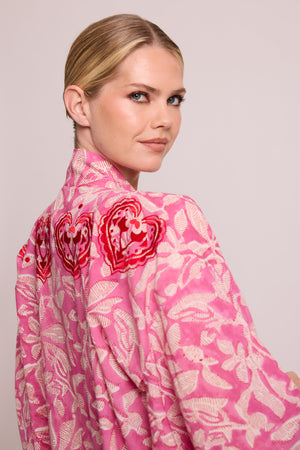 Nallur Pink Kimono in XS/S PINK - Sustainable Fashion by KLEED LOUNGEWEAR