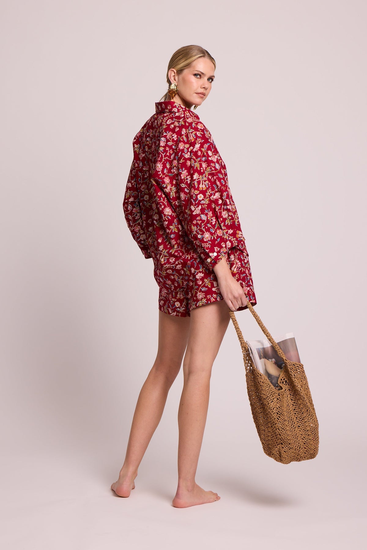 Naula Red Pyjama in XS/S RED - Sustainable Fashion by KLEED LOUNGEWEAR
