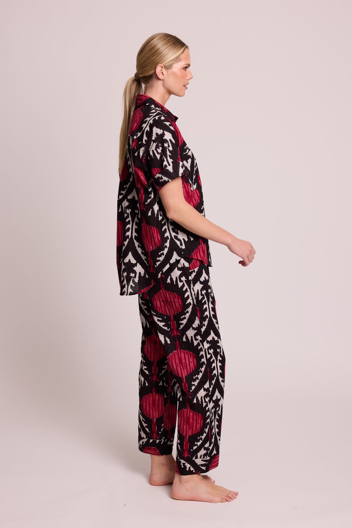 Yala Red Pyjama in EXTRA SMALL RED - Sustainable Fashion by KLEED LOUNGEWEAR