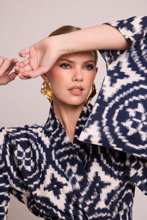 Pahiya Blue Kimono in XS/S BLUE - Sustainable Fashion by KLEED LOUNGEWEAR