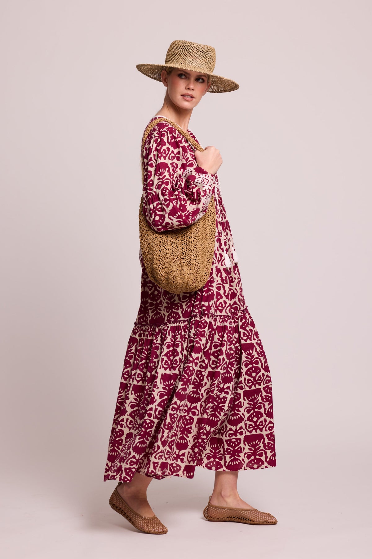 Sannar Aubergine Dress in EXTRA SMALL MULTI - COLOR - Sustainable Fashion by KLEED LOUNGEWEAR