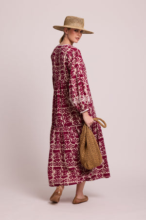 Sannar Aubergine Dress in EXTRA SMALL MULTI - COLOR - Sustainable Fashion by KLEED LOUNGEWEAR