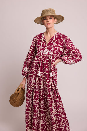 Sannar Aubergine Dress in EXTRA SMALL MULTI - COLOR - Sustainable Fashion by KLEED LOUNGEWEAR