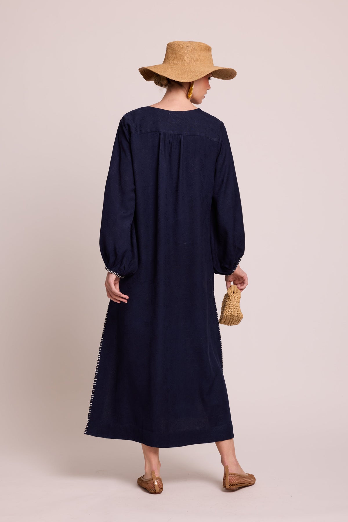 Komari Blue Kaftan in XS/S BLUE - Sustainable Fashion by KLEED LOUNGEWEAR