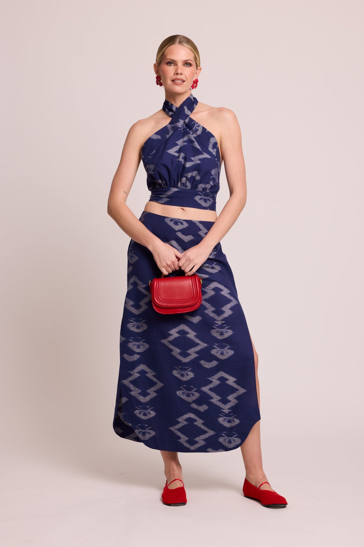 Leela Blue Set in SMALL BLUE - Sustainable Fashion by KLEED LOUNGEWEAR