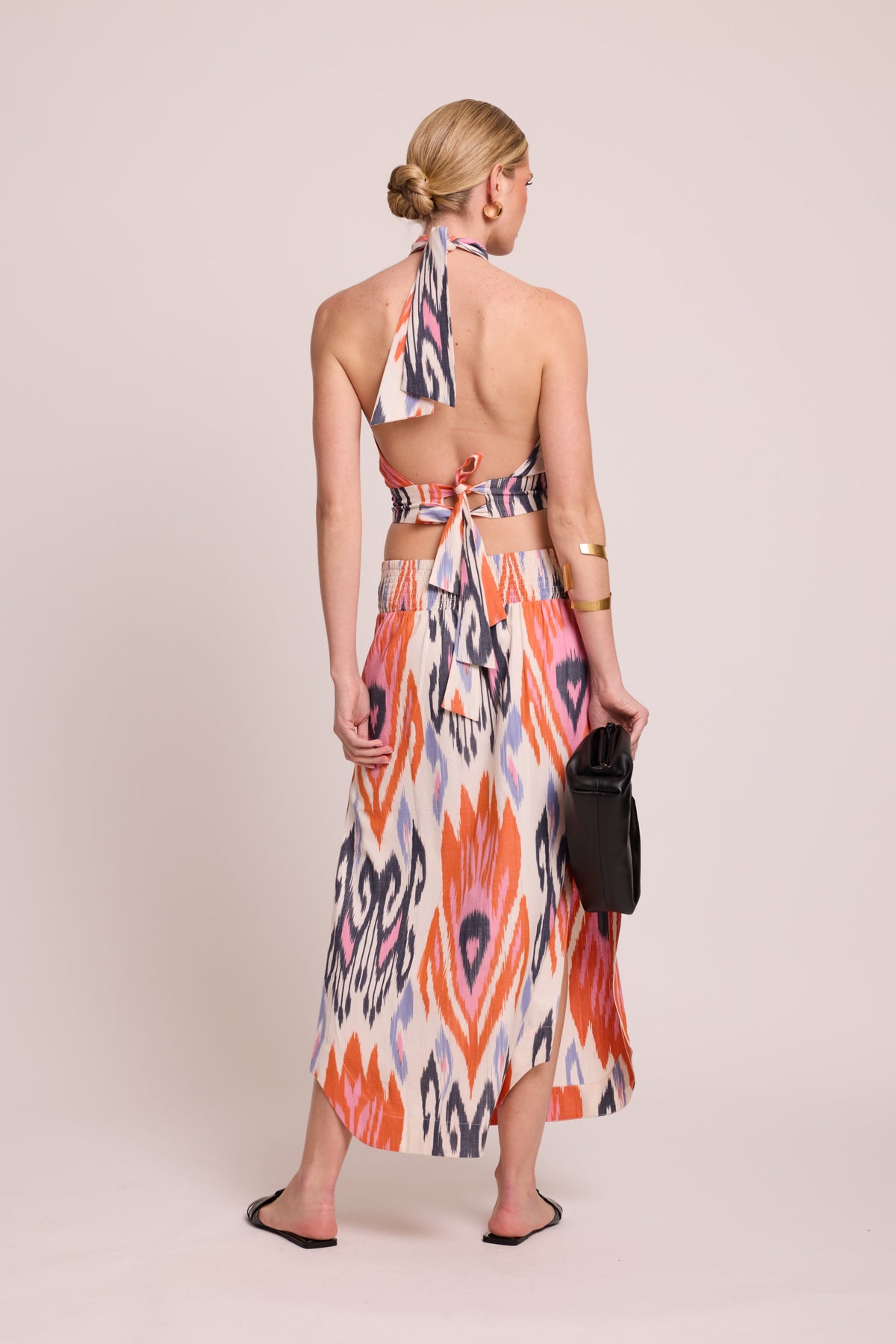 Leela Tangerine Set in SMALL TANGERINE - Sustainable Fashion by KLEED LOUNGEWEAR