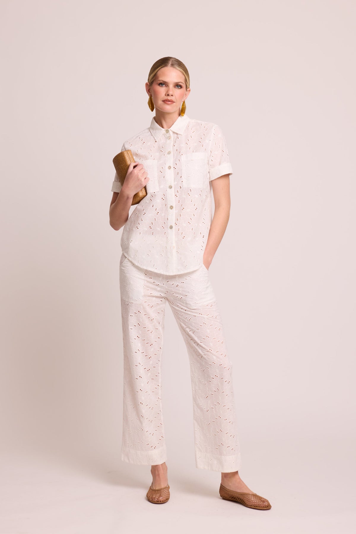 Yala White Pyjama in EXTRA SMALL WHITE - Sustainable Fashion by KLEED LOUNGEWEAR