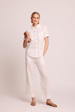 Yala White Pyjama in EXTRA SMALL WHITE - Sustainable Fashion by KLEED LOUNGEWEAR