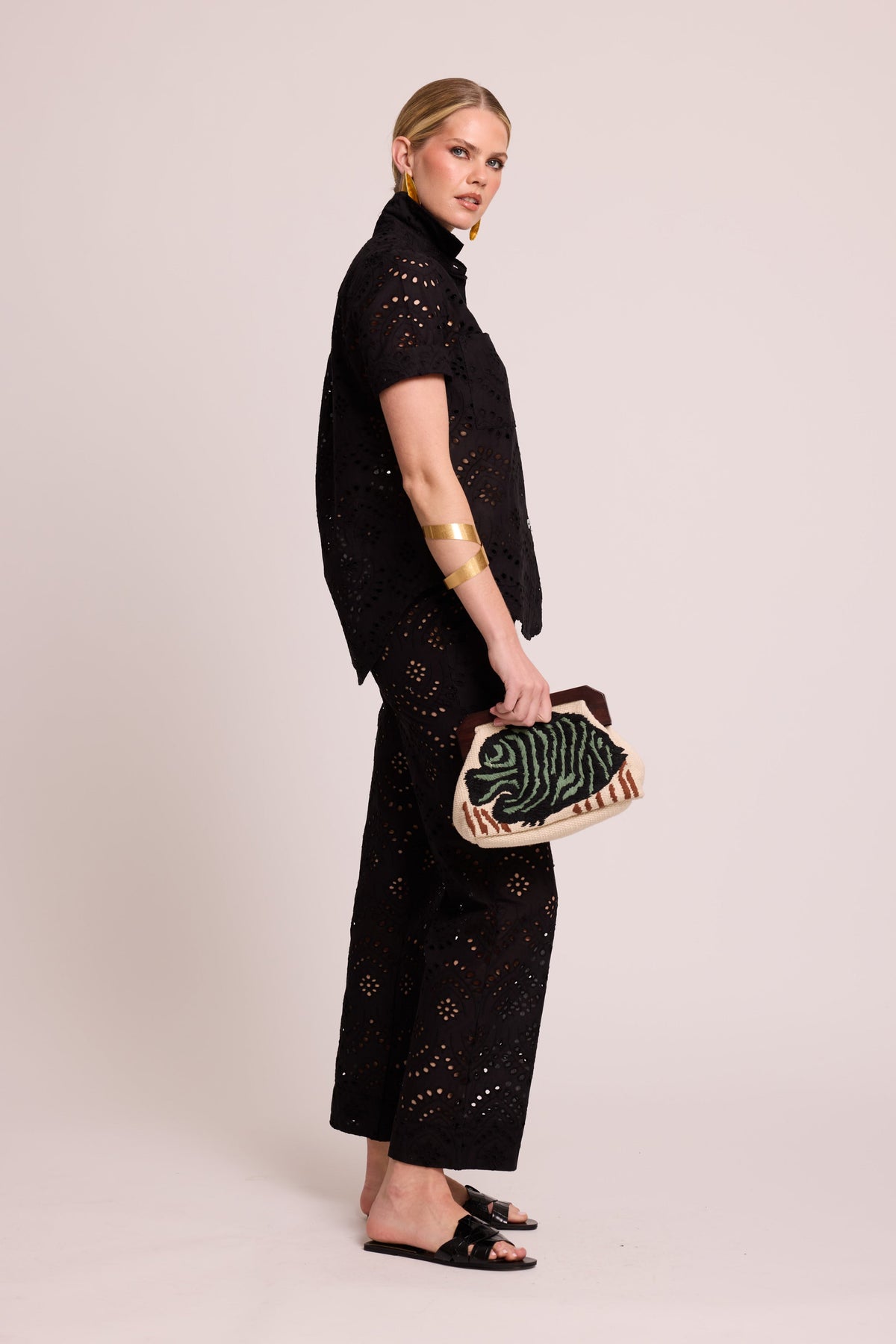 Yala Black Pyjama in EXTRA SMALL BLACK - Sustainable Fashion by KLEED LOUNGEWEAR