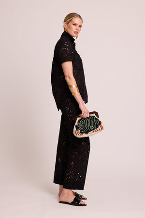 Yala Black Pyjama in EXTRA SMALL BLACK - Sustainable Fashion by KLEED LOUNGEWEAR