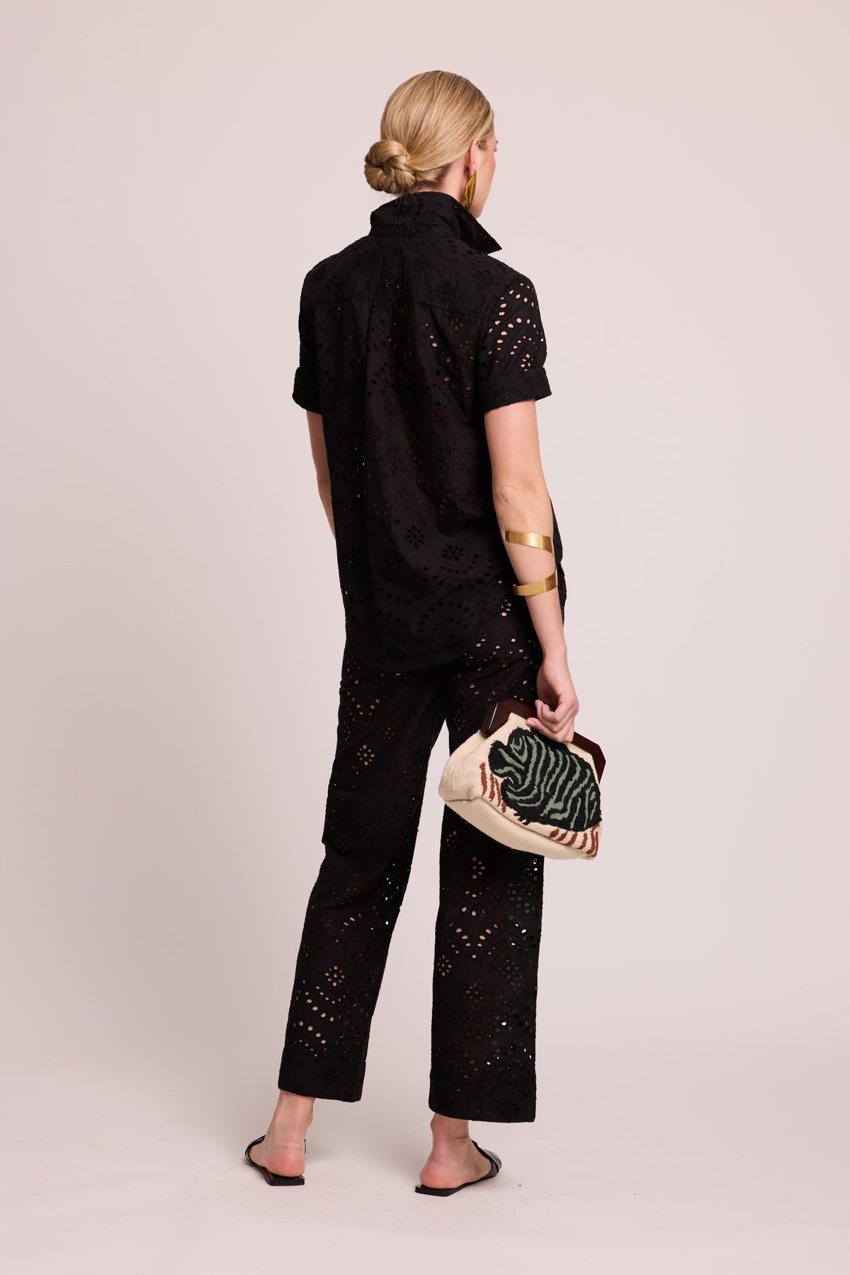 Yala Black Pyjama in EXTRA SMALL BLACK - Sustainable Fashion by KLEED LOUNGEWEAR