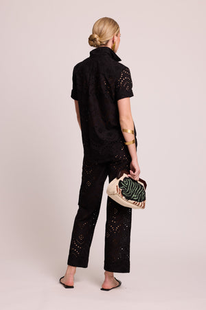 Yala Black Pyjama in EXTRA SMALL BLACK - Sustainable Fashion by KLEED LOUNGEWEAR