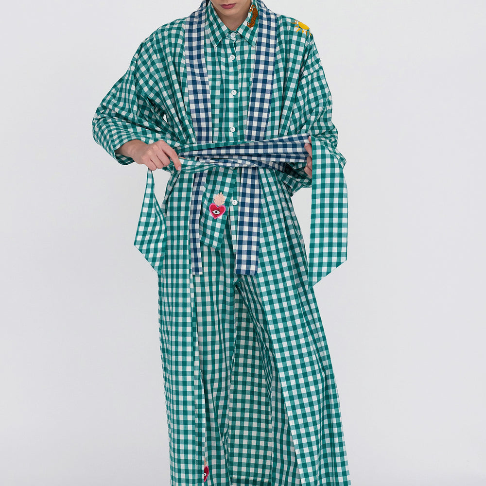 
                      
                        Ambar Green Kimono
                      
                    