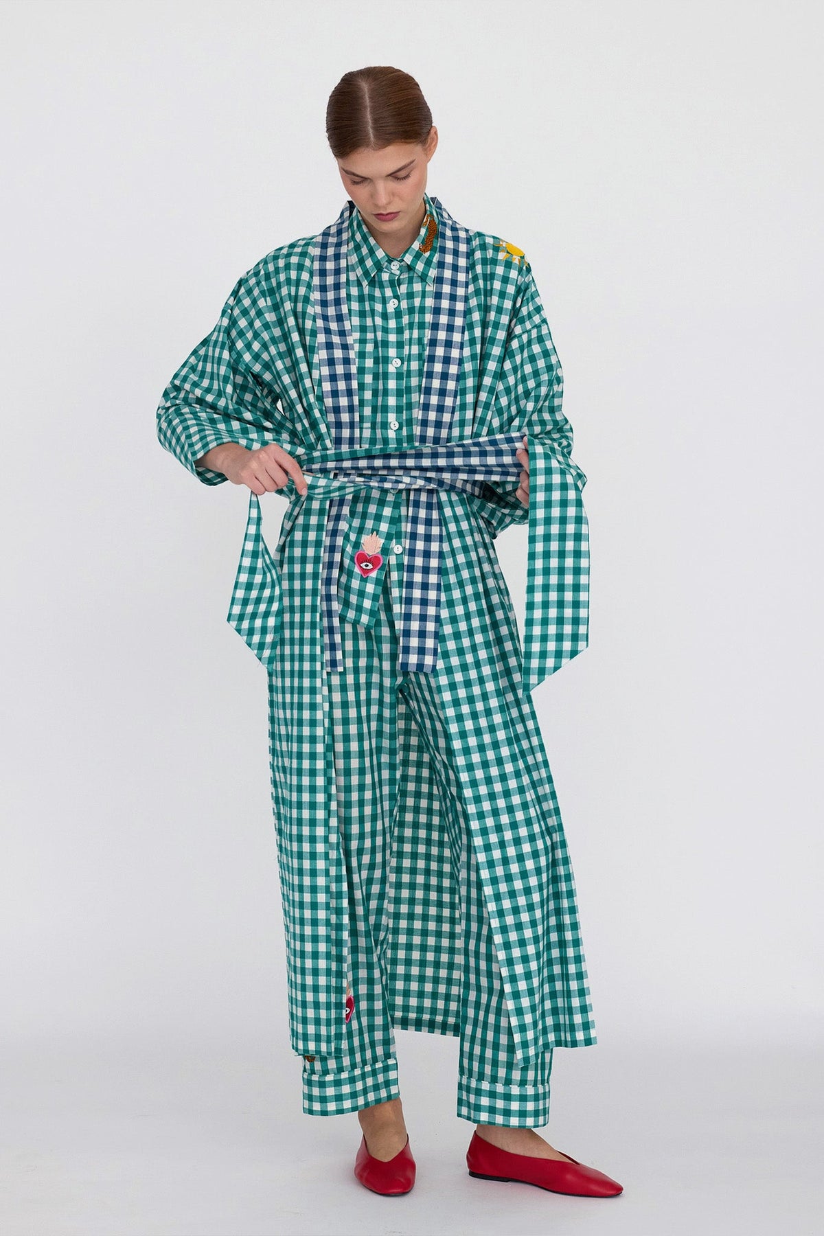 Ambar Green Kimono in S/M GREEN - Sustainable Fashion by KLEED LOUNGEWEAR