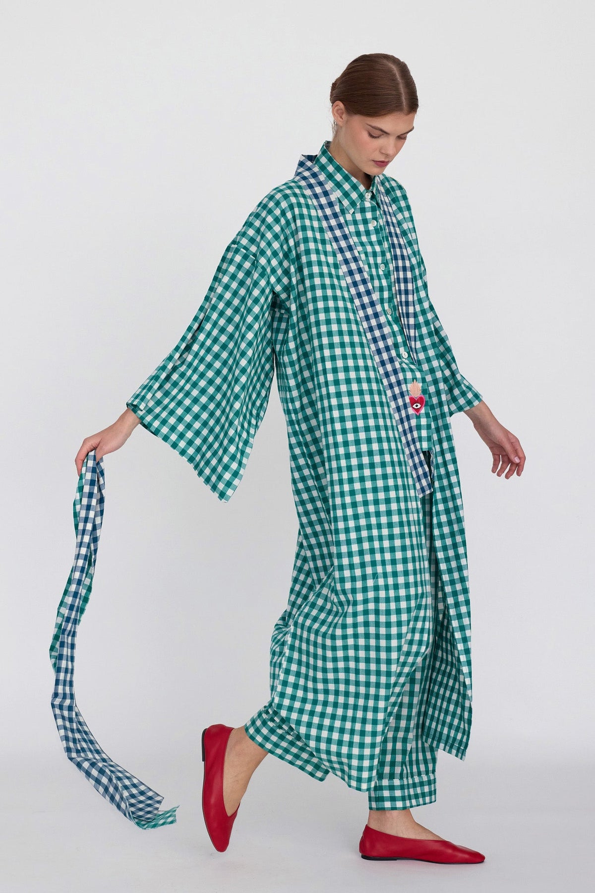 Ambar Green Kimono in S/M GREEN - Sustainable Fashion by KLEED LOUNGEWEAR