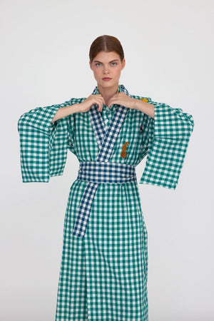 Ambar Green Kimono in S/M GREEN - Sustainable Fashion by KLEED LOUNGEWEAR